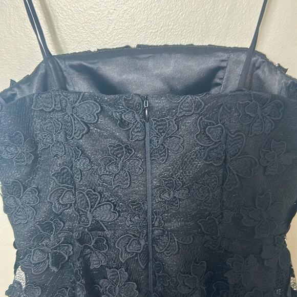 NWT Milly Minis girl’s black 3D floral Avery formal pageant dress - Picture 7 of 12